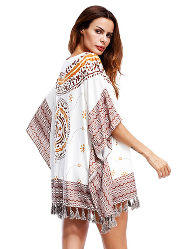 Boho Shift Ethnic Half Sleeve Short Dresses - Image 2