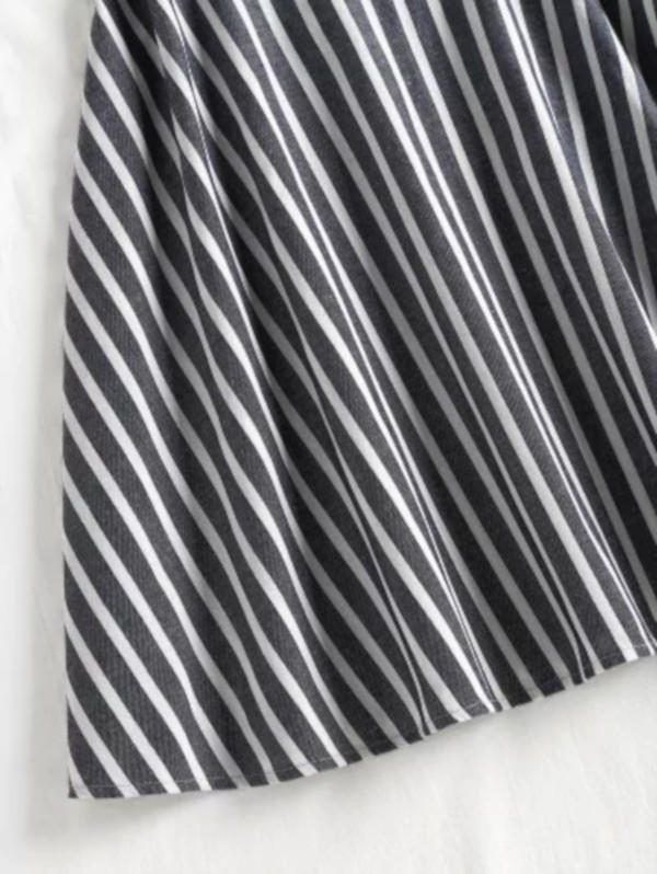 Buttoned Striped Cami Dress - Mist Blue S - TD Mercado