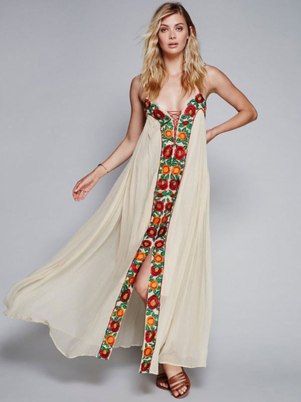 chiffon maxi dress beach