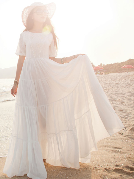 Maxi beach dresses with hot sale sleeves