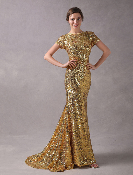 light gold evening gown