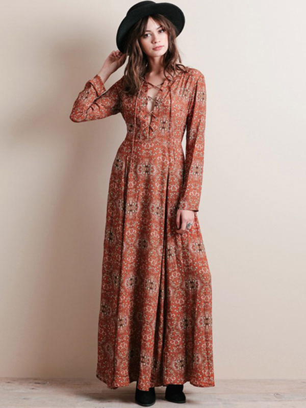 long dresses casual with sleeves