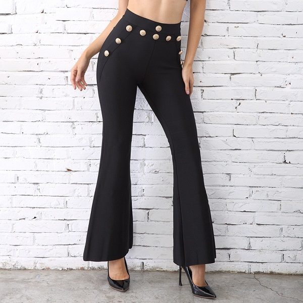 Womens Bell Bottoms Cocktail Flare Pants Party Trousers Long Costume  Stretchy | eBay