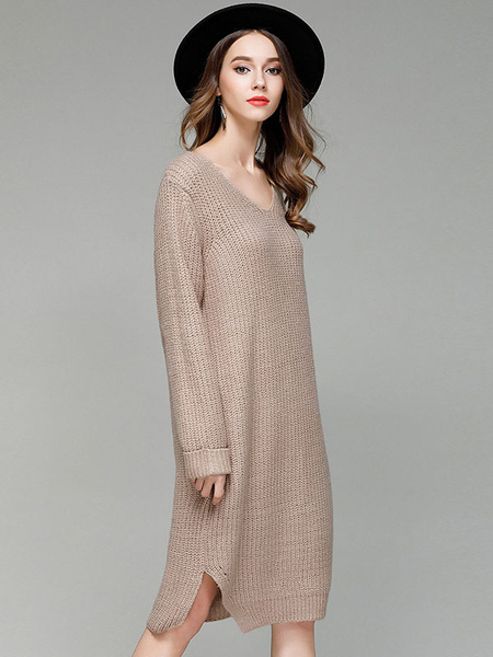 loose knit sweater dress