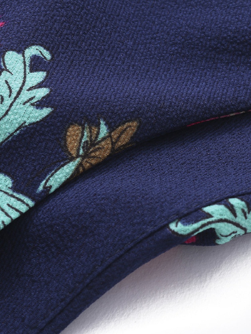 Lady sexy bohemian spaghetti strap useless printed maxi dress - Image 4