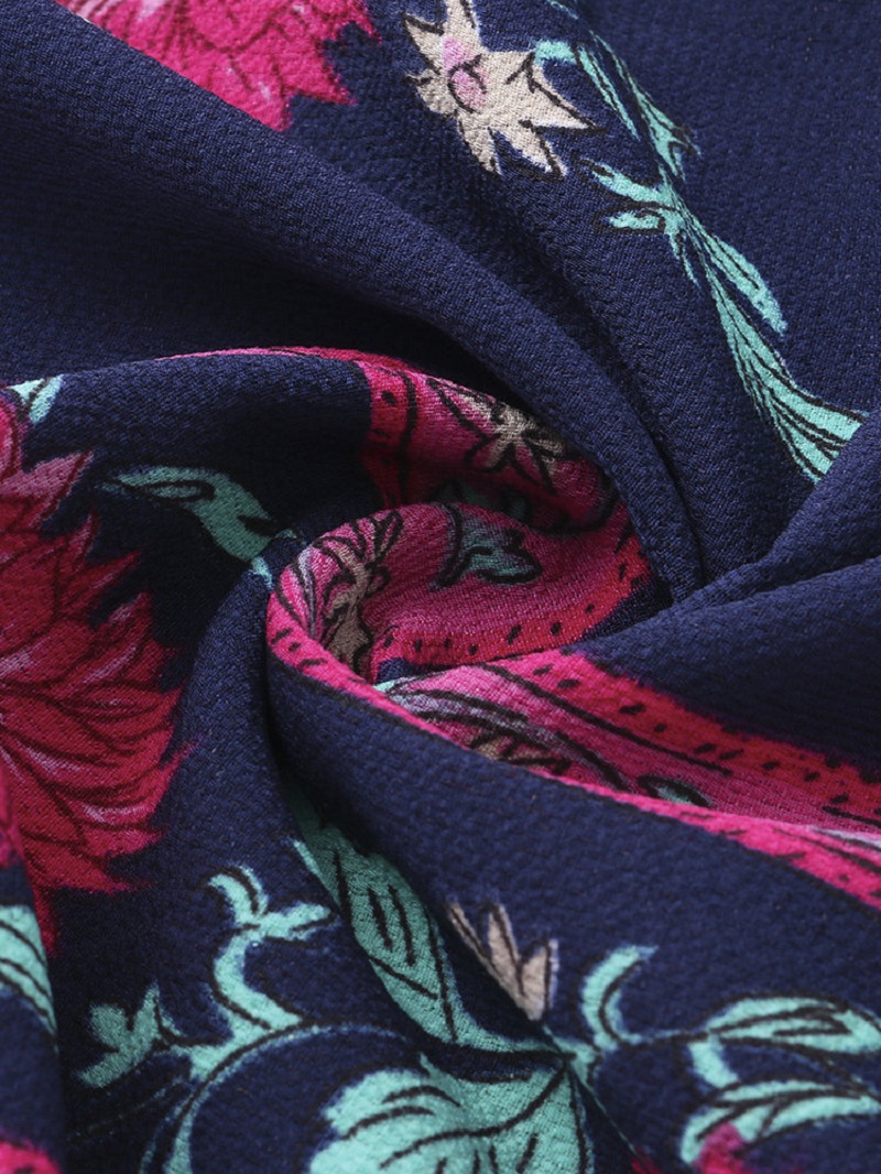 Lady sexy bohemian spaghetti strap useless printed maxi dress - Image 7