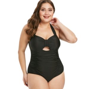 plus size ruched swimsuit