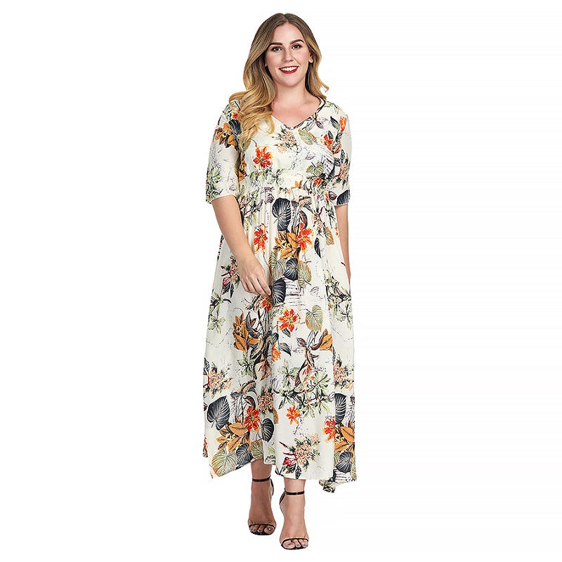 Elegant Boho Plus Size Maxi Dress - TD Mercado