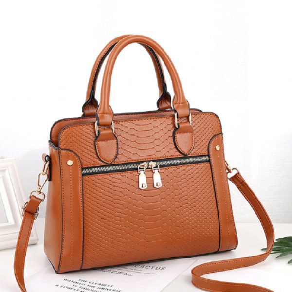 Women Crocodile Pattern Handbag PU Leather Stylish Cross body Bag – TD ...