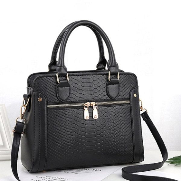 Women Crocodile Pattern Handbag PU Leather Stylish Cross body Bag – TD ...