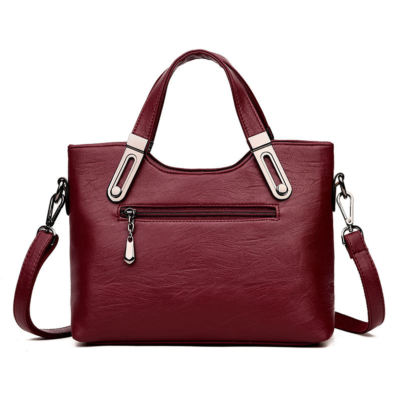 Women sewing handbags soft leather leisure large capacity Cross body ...
