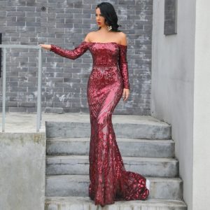 Bra Long Sleeve Strapless Backless Maxi Dress