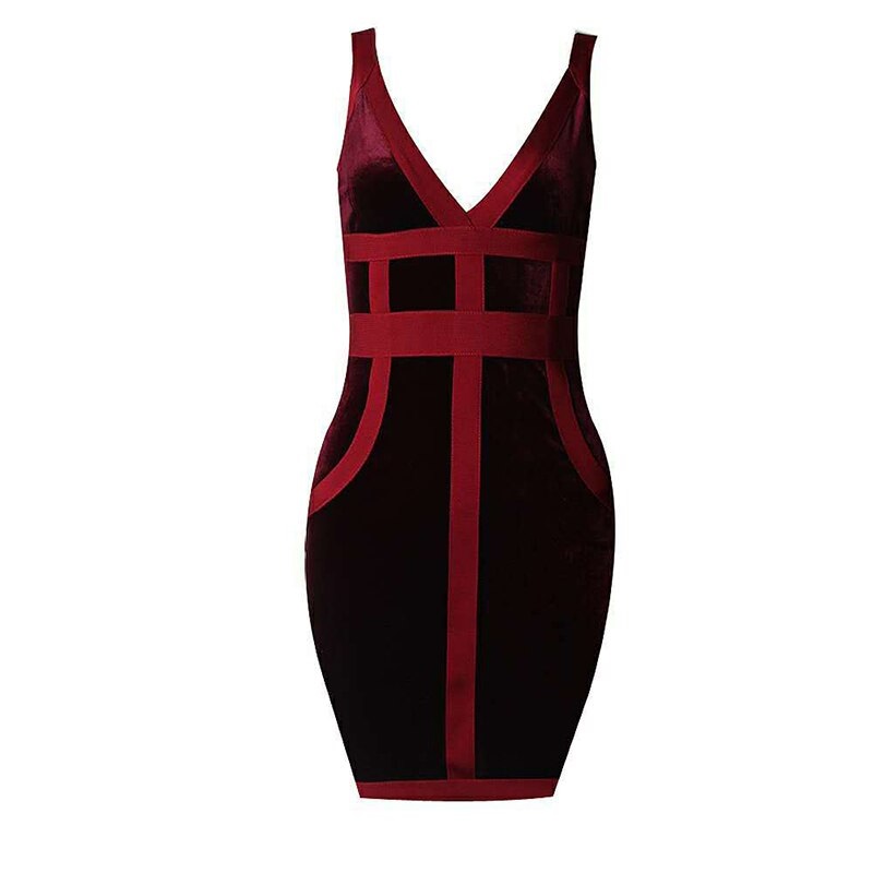 Fashion Sleeveless Mini Velvet Dress - TD Mercado