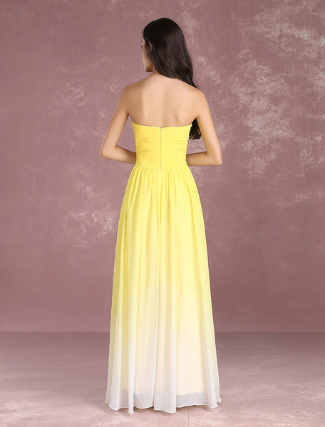 Long Chiffon Strapless Sweetheart Sleeveless Pleated Floor Length Party Prom Bridesmaid Dress - Image 8