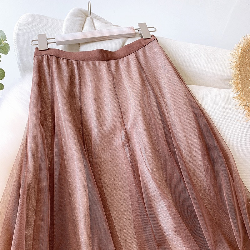 Bling Pleated Long Maxi Skirt - TD Mercado