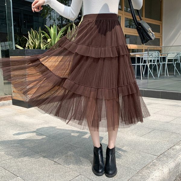 Vintage Long Mesh Layered Skirts - TD Mercado