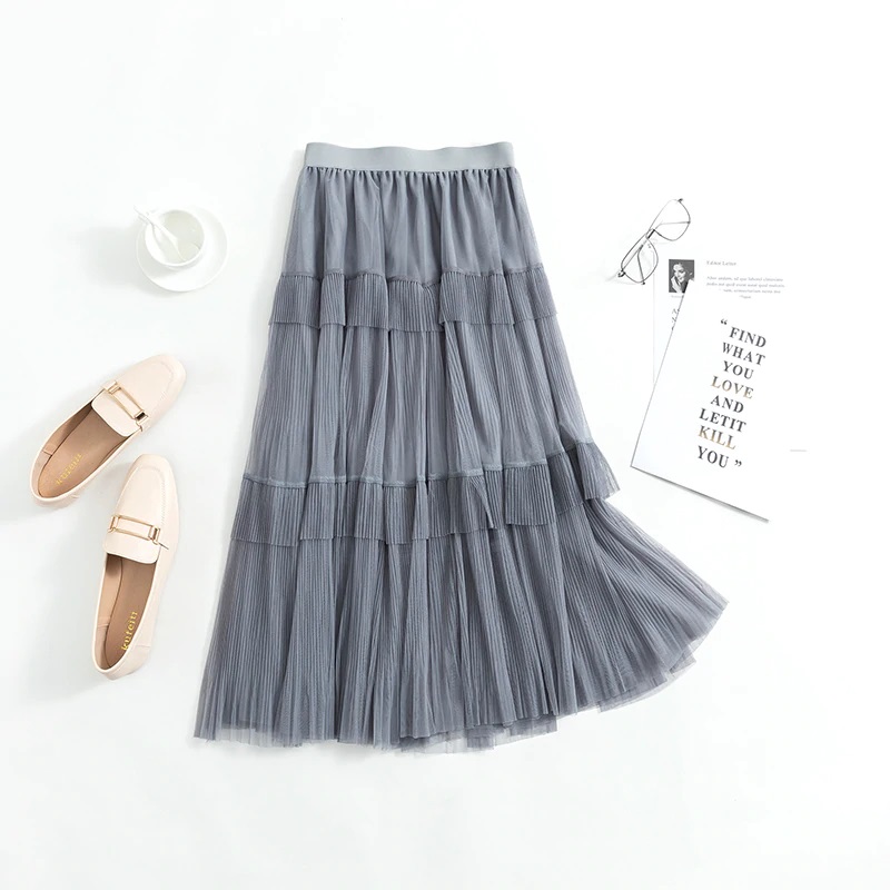 Vintage Long Mesh Layered Skirts - TD Mercado