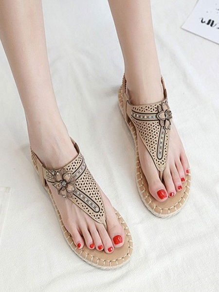 Flat Sandals Thong Toe Beach Sandals - TD Mercado