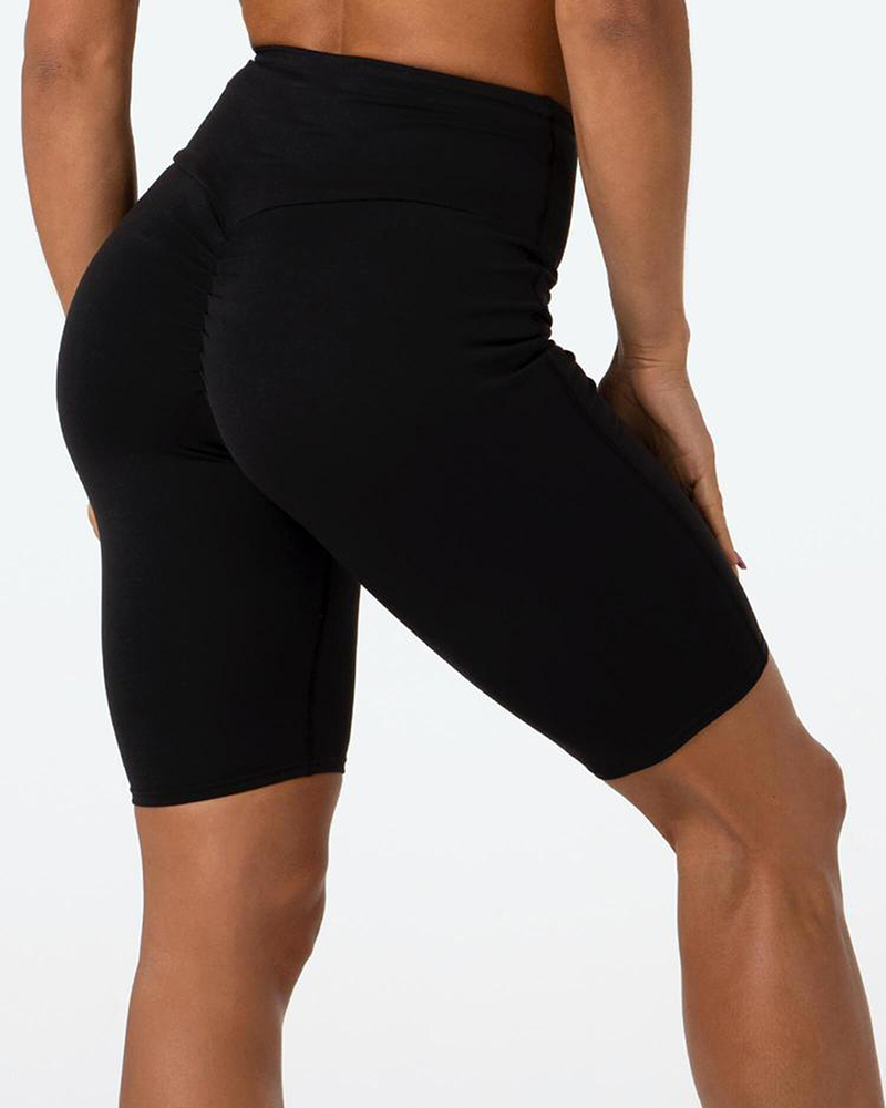 High Waist Workout Stretch Trousers Compression Tight Shorts - TD Mercado