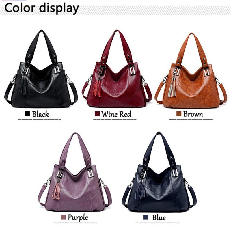 High-quality PU leather tassel High capacity Handbags - TD Mercado