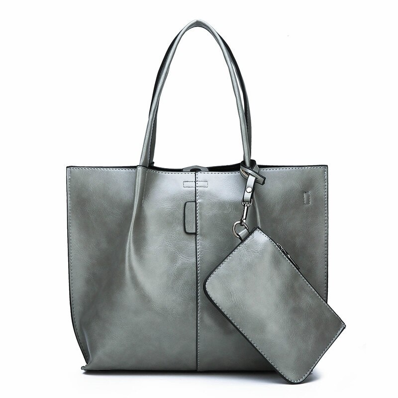 Large Capacity Luxury Oil Wax Leather Handbags - TD Mercado