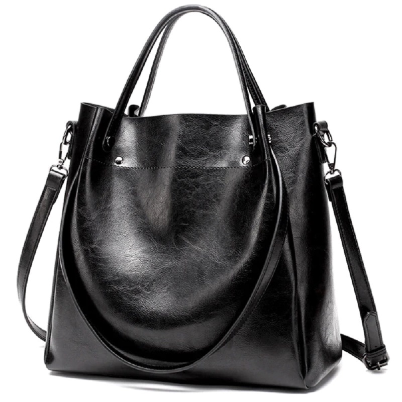 Leather Totes Fashion and Simple Style Large Capacity Crossbody Bag - Image 7