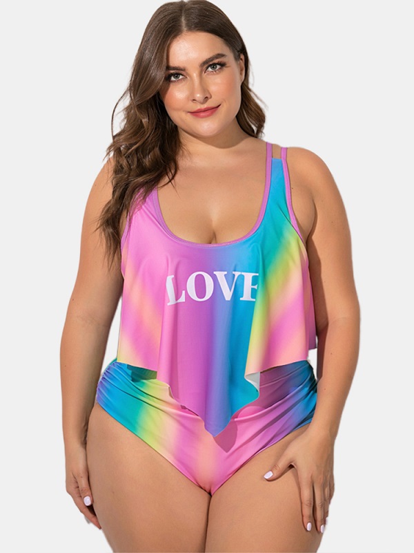 Print Adjustable Straps Stretchy Tankinis