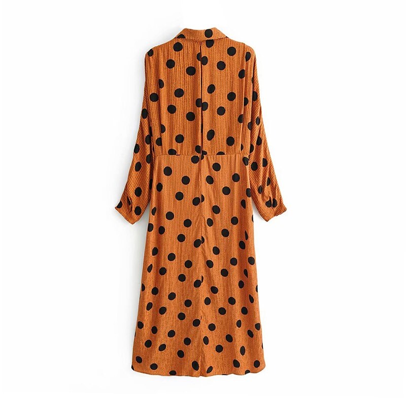 Sexy Embroidery Polka Dot Midi Dress - Image 3