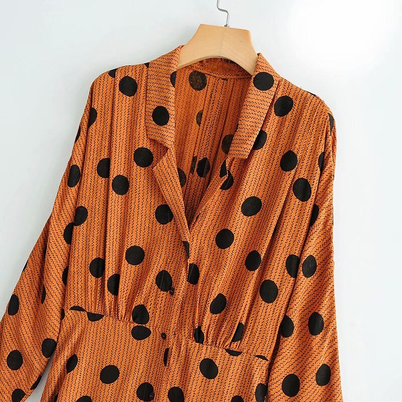 Sexy Embroidery Polka Dot Midi Dress - Image 5