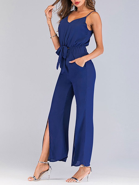 Wide Leg Sleeveless One Piece Jumpsuit - TD Mercado