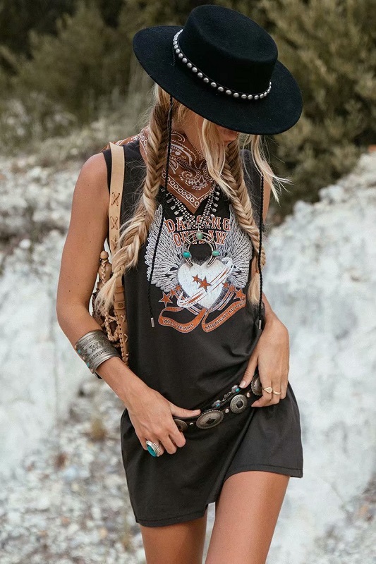 Boho chic fashion sleeveless cartoon print tank tops - Image 6