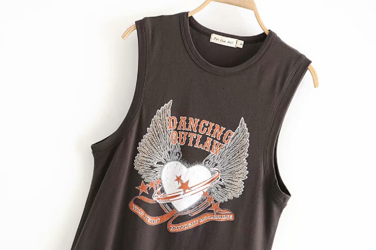 Boho chic fashion sleeveless cartoon print tank tops - Image 9