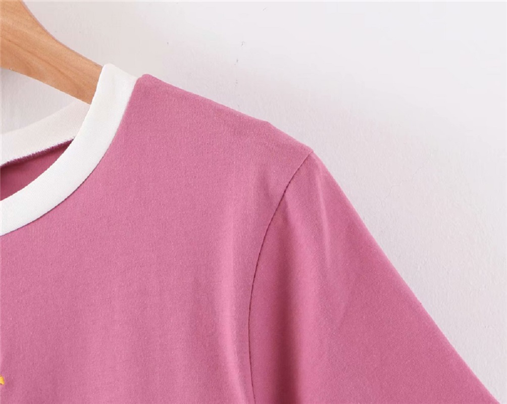 Boho vintage chic floral embroidery short sleeve boho t-shirt - Image 5