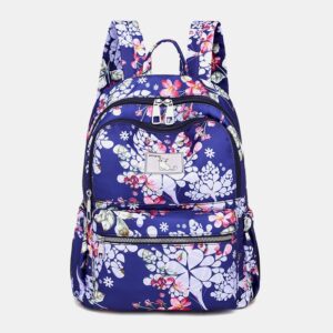 Casual Waterproof Floral Backpack School Bag
