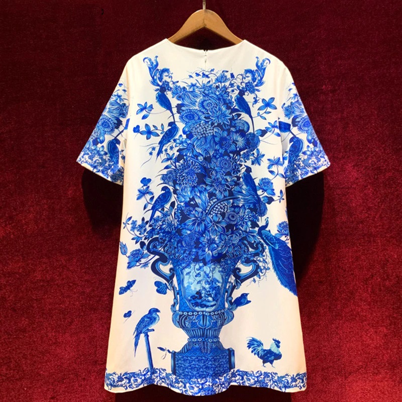 Runway luxury Beaded Vintage Loose Mini Dress - Image 2