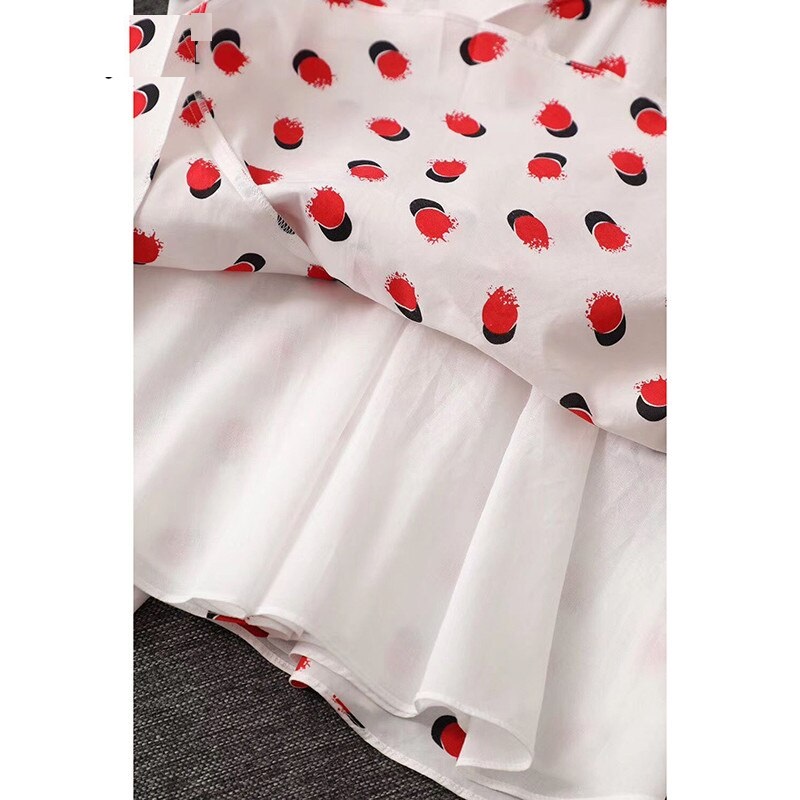 Sexy Deep V-Neck Ruffles Cotton Spaghetti Strap Mini Dress - Image 6