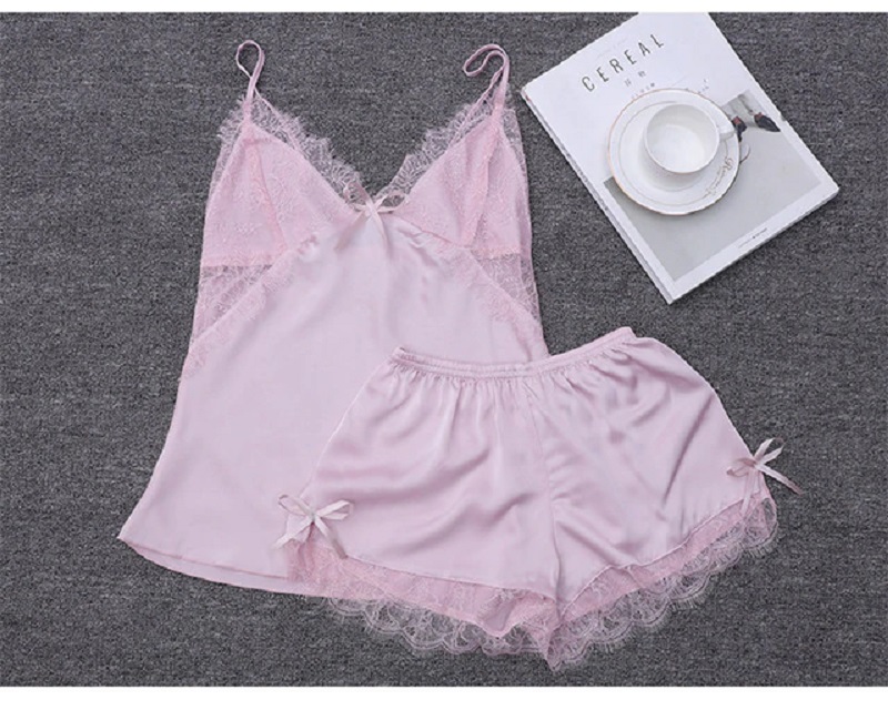 Sexy Sleeveless Lace Strap Nightwear - Image 3