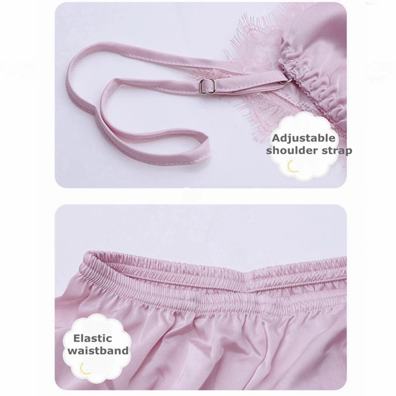 Sexy Sleeveless Lace Strap Nightwear - Image 6