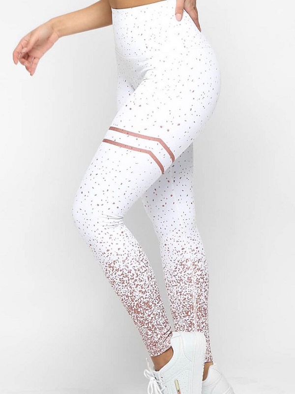 Bronzing Printed Slim High Waisted Yoga Leggings