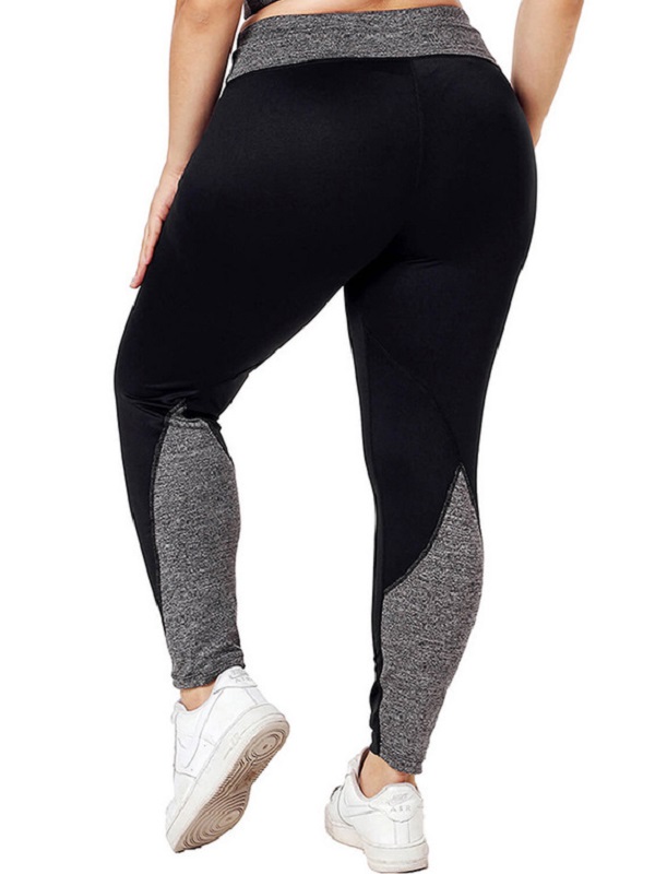 Contrast Color Plus Size Sports Leggings - Image 4