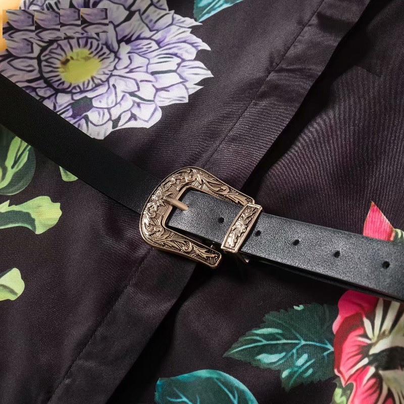 Designer Flower Print Long Sleeve Nightgown Dresses - Image 4