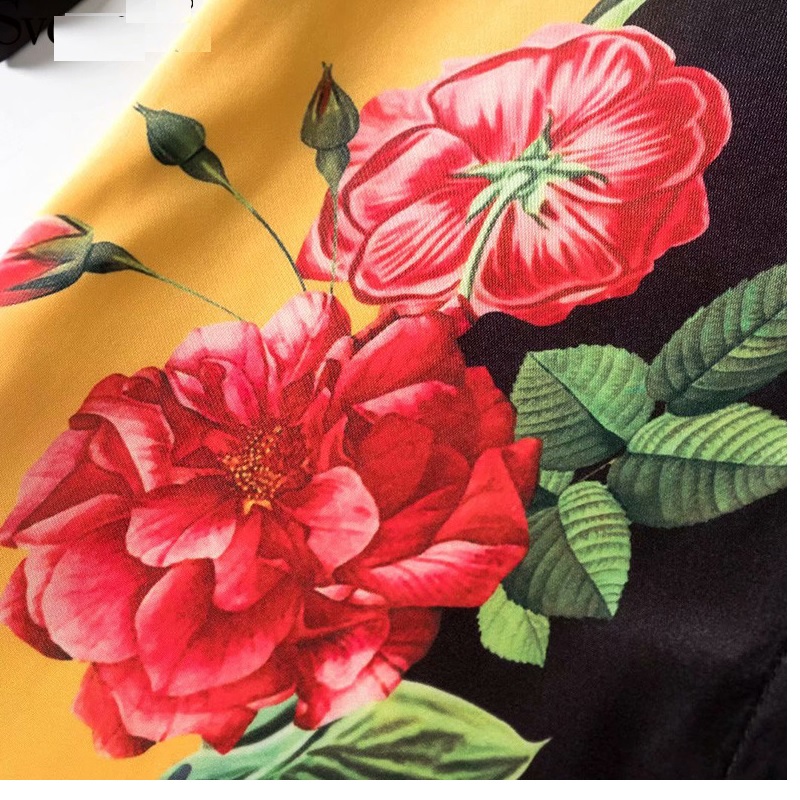 Designer Flower Print Long Sleeve Nightgown Dresses - Image 5