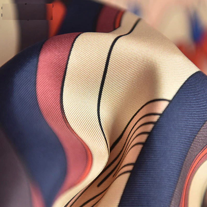 Fashion Designer Silk Print Patchwork Knitting T Shirts - Image 4