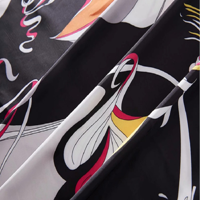 Fashion V-Neck Batwing Sleeve Print Robe Maxi Dress - Image 7