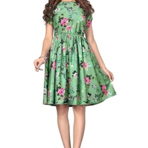 Floral Print Casual Knee Length Dress