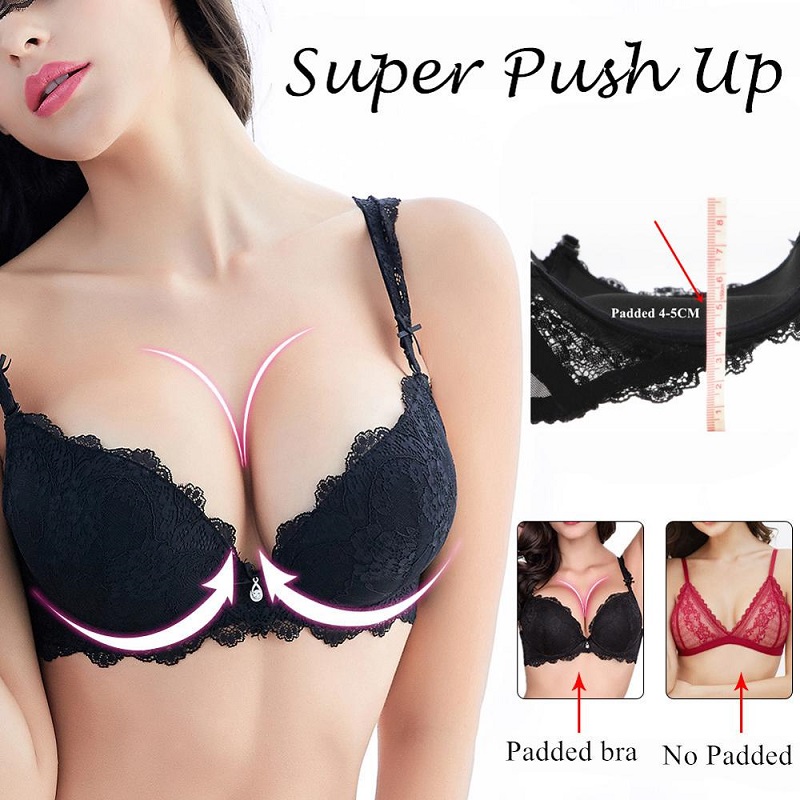 High-end Lace Adjustable Elegant Push Up Underwear Solid Intimates