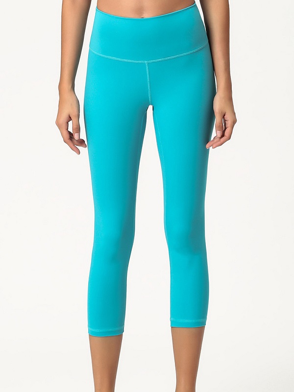 Solid Color Skinny Cropped Legging For Yoga