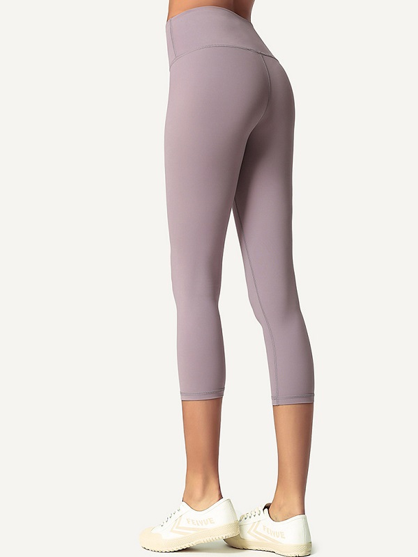 Solid Color Skinny Cropped Legging For Yoga - Image 10