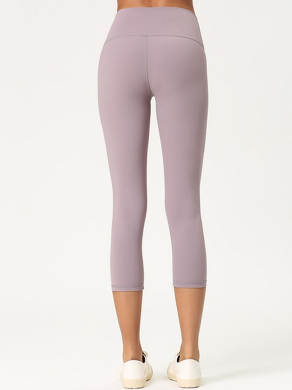 Solid Color Skinny Cropped Legging For Yoga - Image 11