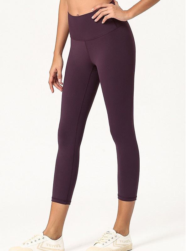 Solid Color Skinny Cropped Legging For Yoga - Image 7